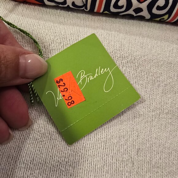 Vera Bradley NEW Wallet Sun Valley Retired Navy Orange Lime Zippered Closure NWT - Picture 3 of 13